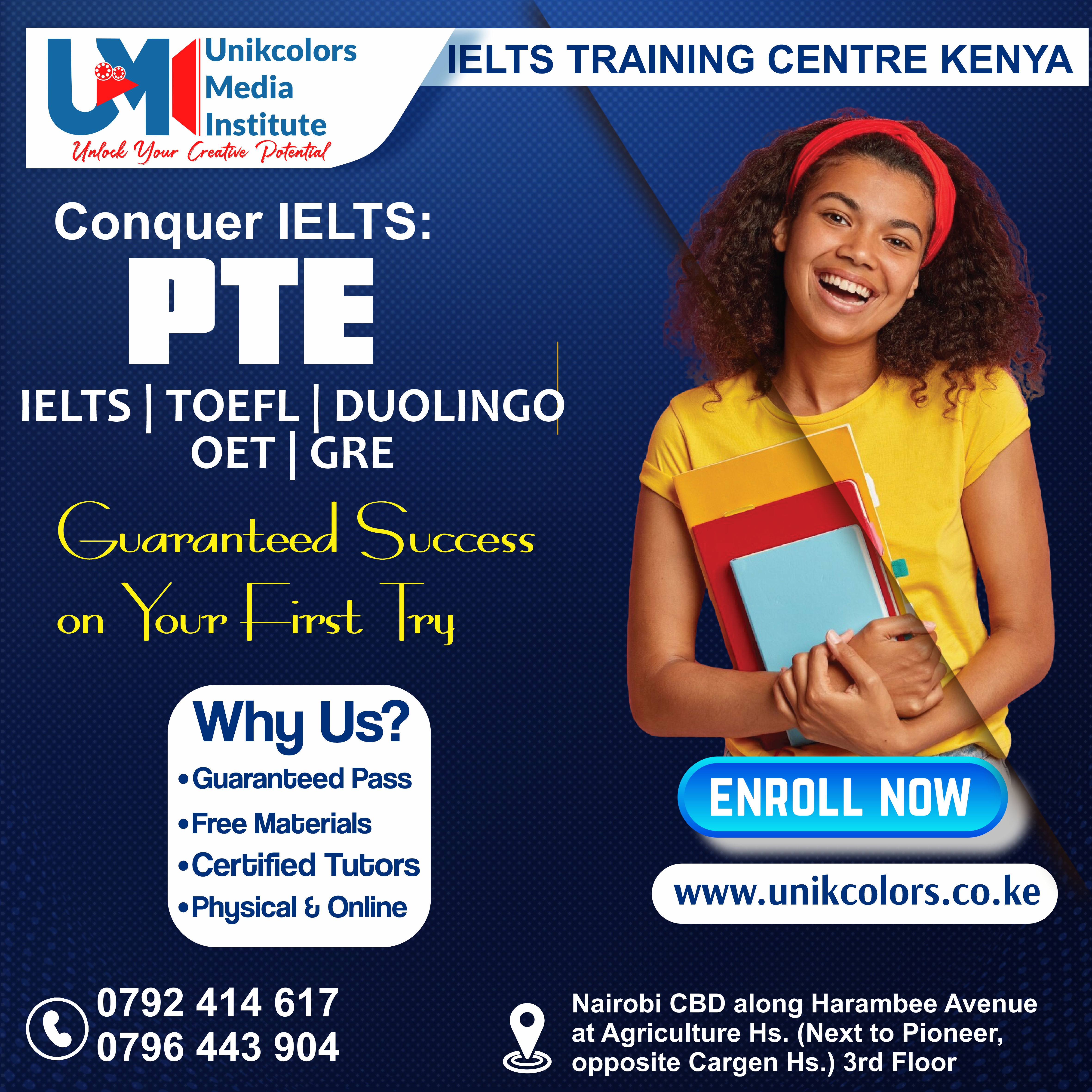 IELTS TRAINING CENTRE KENYA - IELTS PREPARATION | OET | TOEFL | PTE | GRE | DUOLINGO